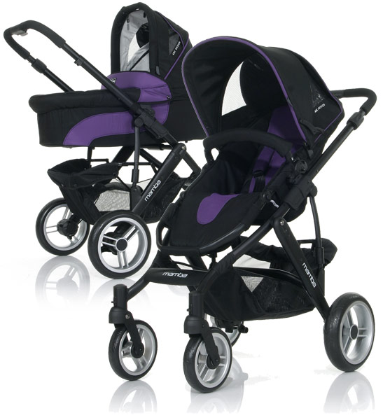 Универсальная коляска 2 в 1 ABC Design Mamba purple-black